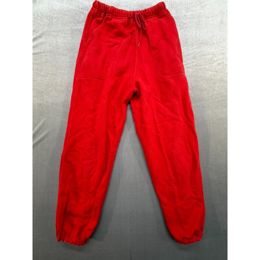 Vintage LL Bean Made in USA Women Sweatpants Drawstring Red Small
